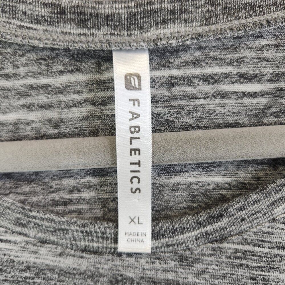 Fabletics Dress Womens XL Gray Space Dye Eileen Midi Open Back Cruise Resort - Picture 7 of 13